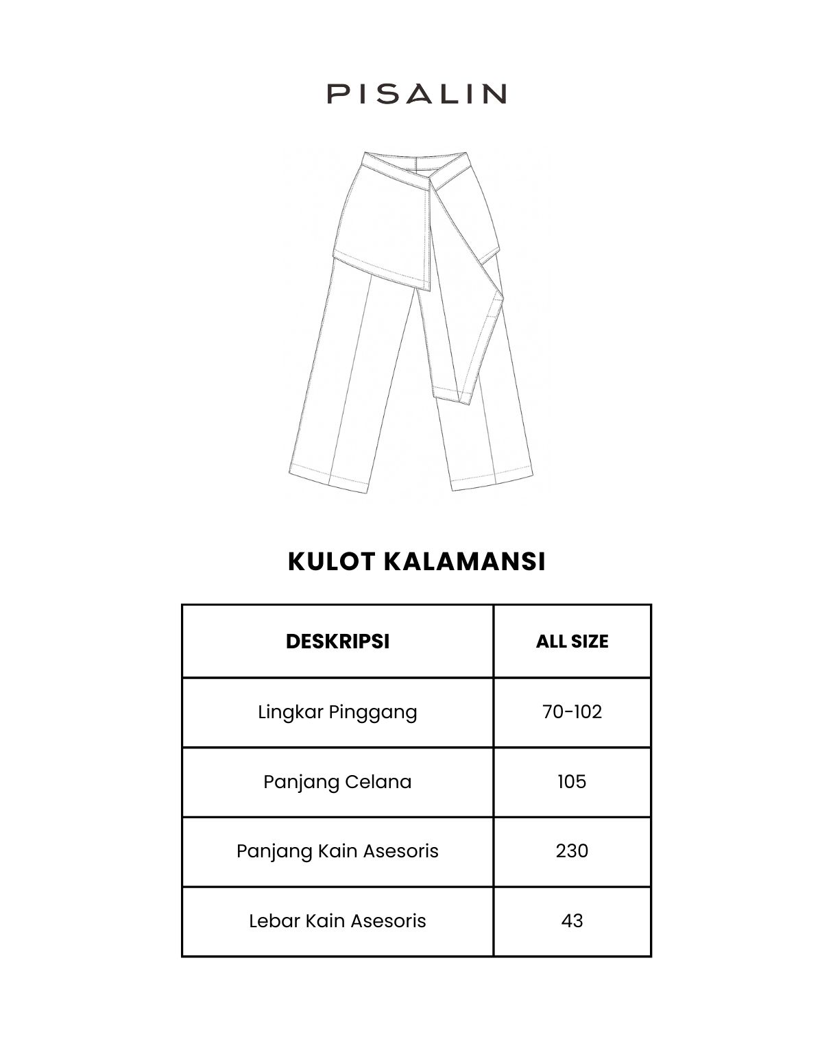 Pisalin x Rumah Atsiri Indonesia Ruang Aroma - Celana Kulot Kalamansi