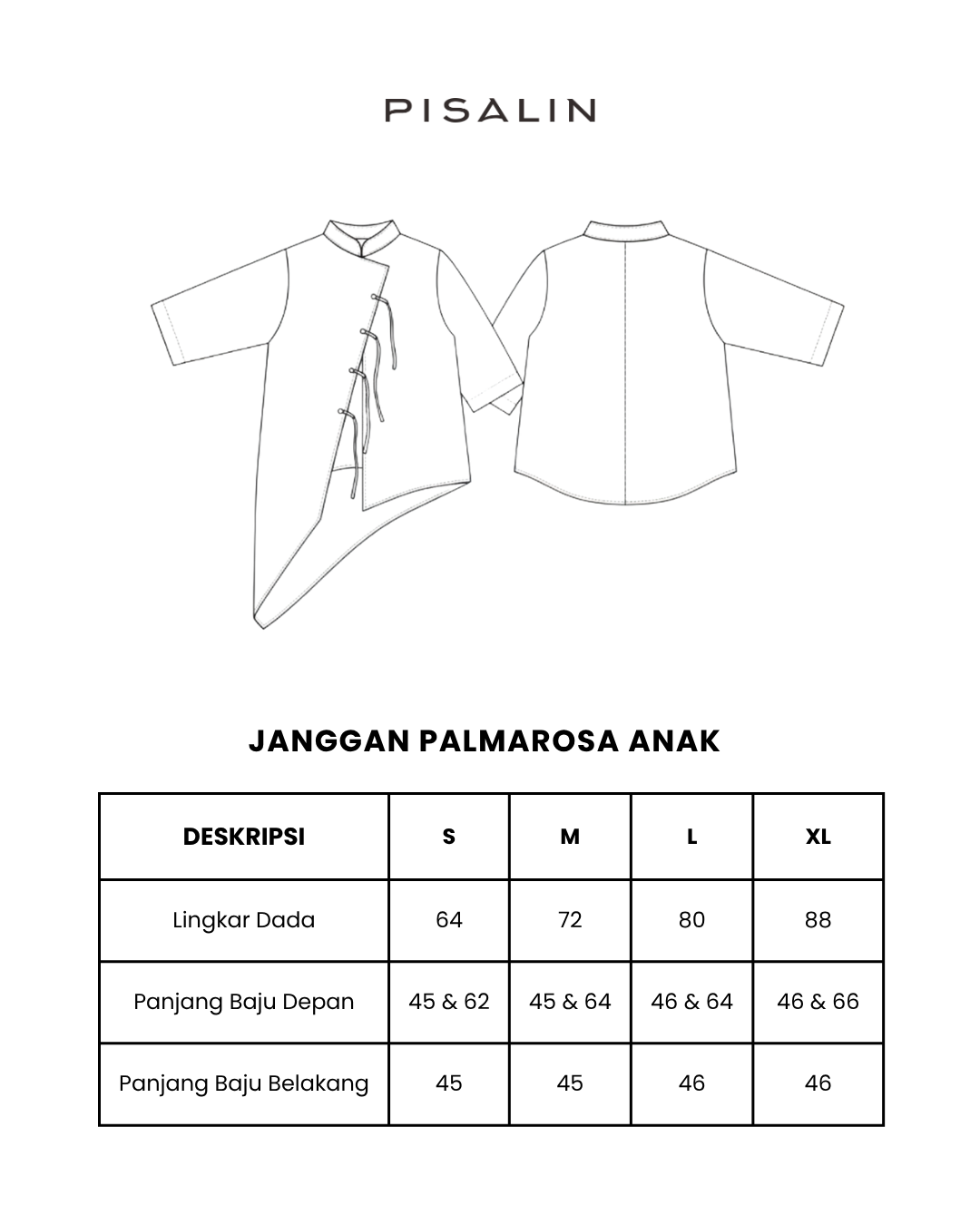 Pisalin Kids - Kebaya Janggan Palmarosa